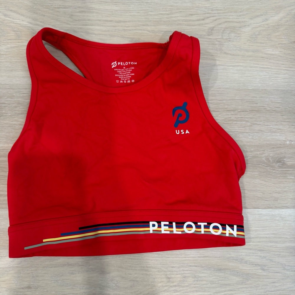 Peloton Scarlet Athletic Top with Logo